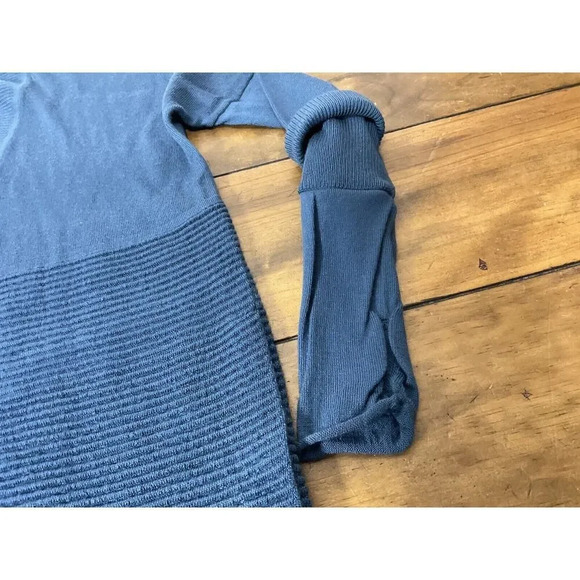 Lululemon Merino Wool Sit In Lotus Wrap II Cardigan Sweater Petrol Blue Size 6 - Picture 4 of 9